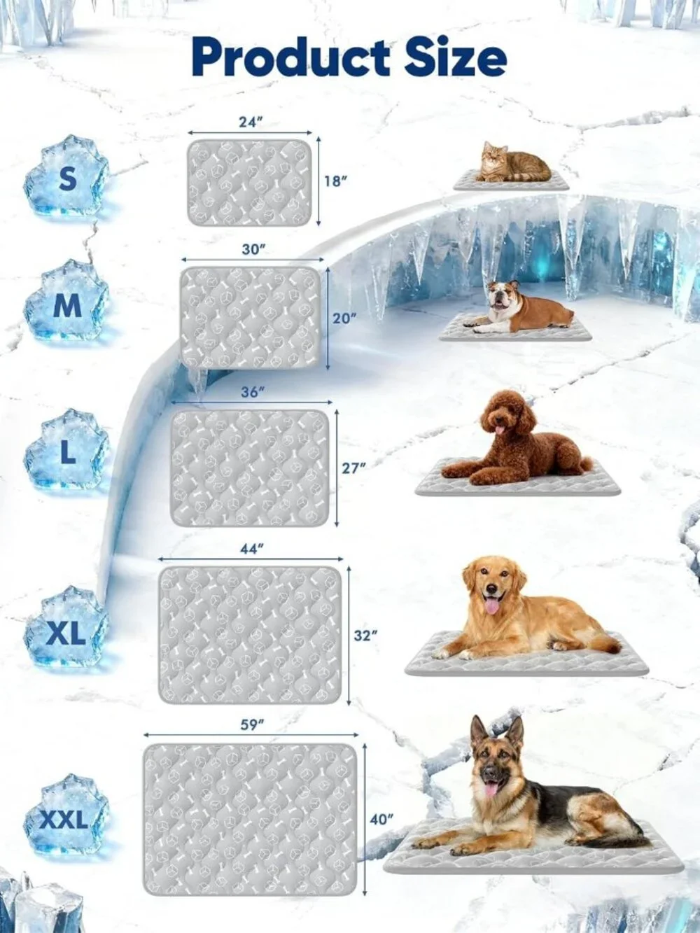 Extra Large Dog Cooling Mat 44